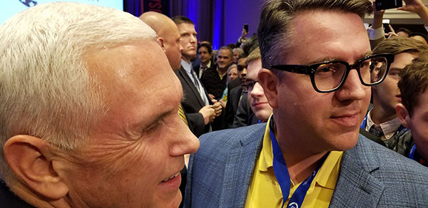 Mr. Marino with VP Mike Pence.